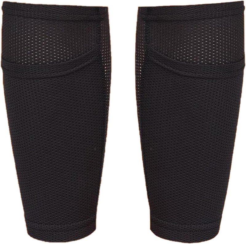Hersent Soccer Shin Guard Sock,Leg Performance Support Football Compression Calf Sleeves with Pocket Can Holding Shin Pads,Comfort Breathable Youth Soccer Shin Guard Holders for Beginner or Elite Athlete - Image 1